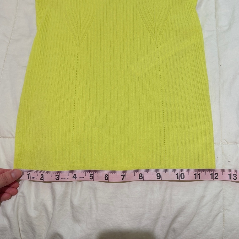 Twin-Set Yellow Ribbed Knit Tank Top - Picture 12 of 13